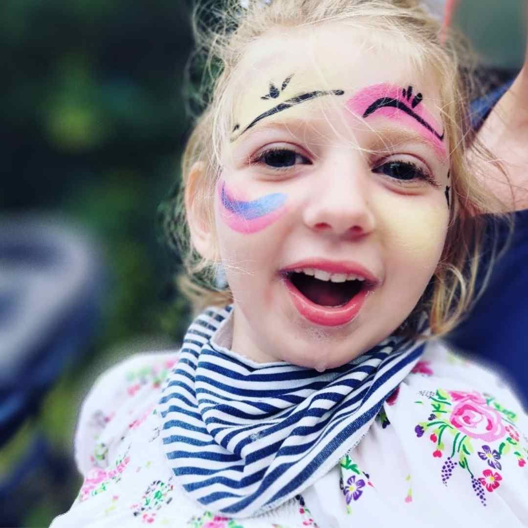 Sarah with facepaint