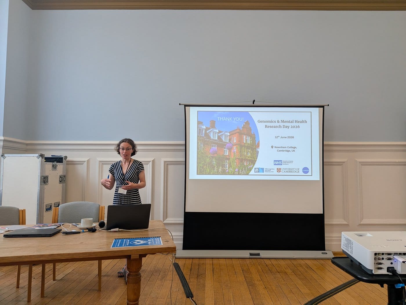 Dr Kate Baker at the Genomics and Mental Health Research Day