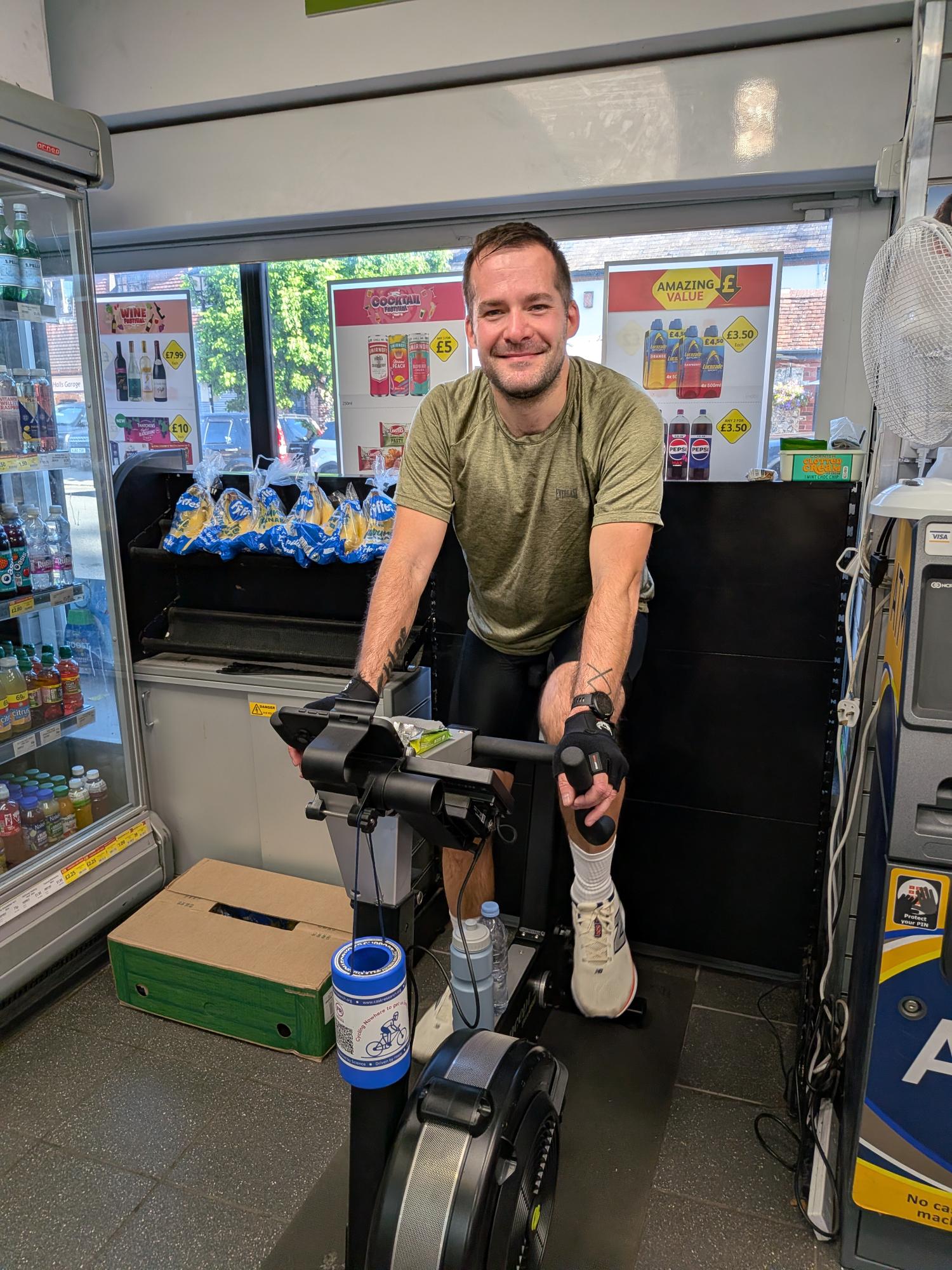 Rowlands Castle dad takes on 200km static bike challenge